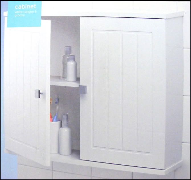 Deluxe 2Door Wooden White Tongue & Groove Bathroom Wall
